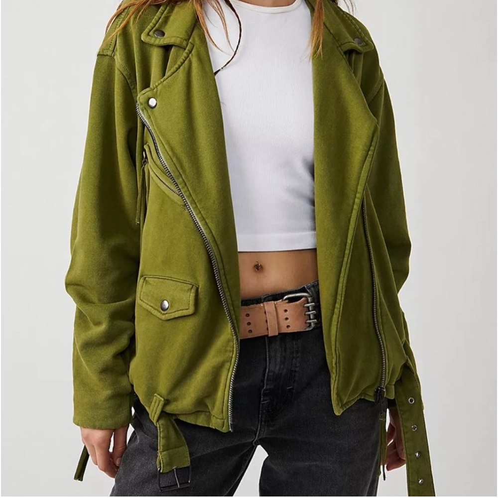Free People Rebel Knit Moro Biker Jacket NWT